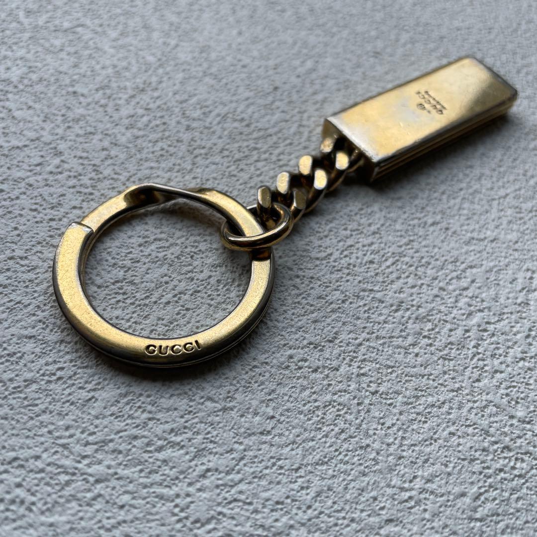 激レア GUCCI KEYRING グッチキーホルダー バッグチャーム ゴールド