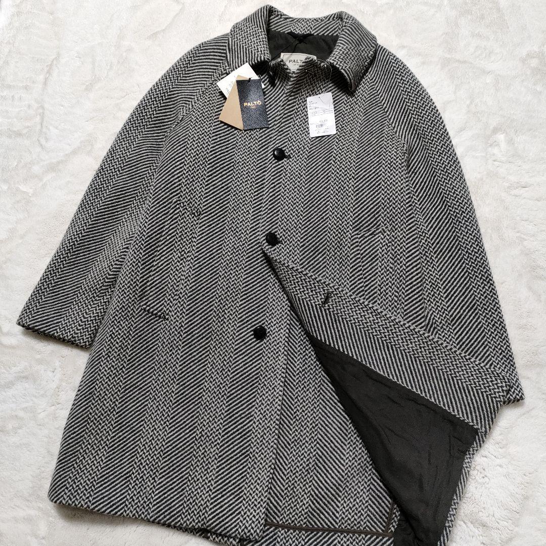 新品未使用】PALTO パルト ヘリンボーン ステンカラーコート 定価約10