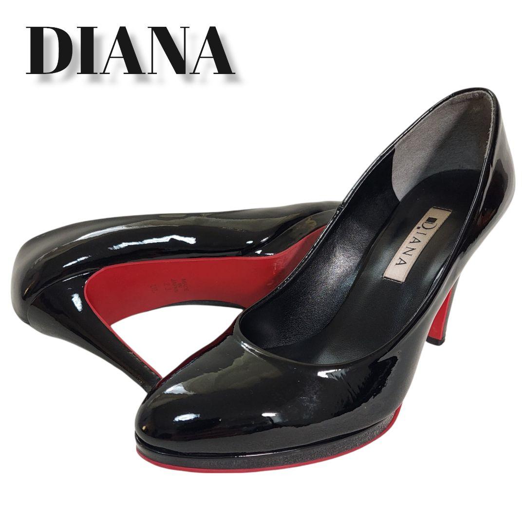 DIANA ダイアナ ハイヒール レッドソール エナメル ブラック - メルカリ