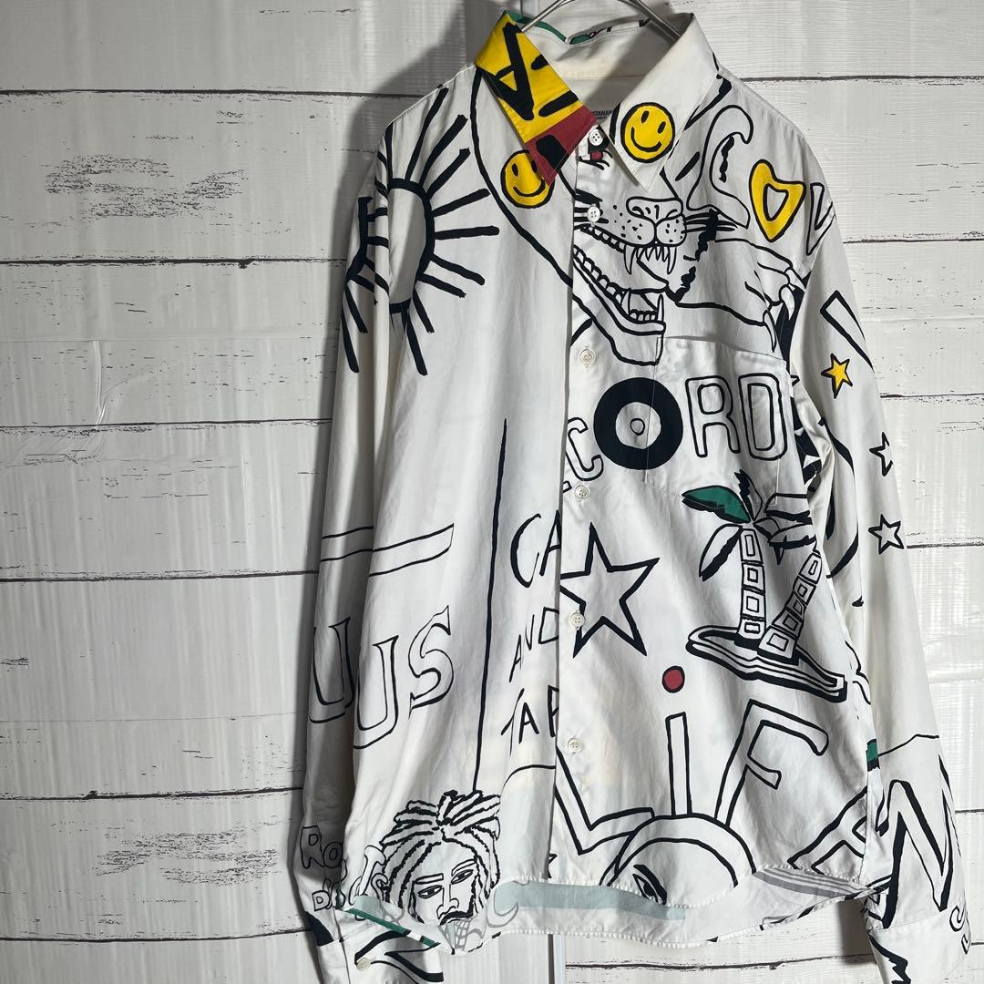 JUNYA WATANABE アートデザイン 長袖シャツ　M JUNYA WATANABE MANパッチワーク長袖シャツ Mサイズ - メルカリ