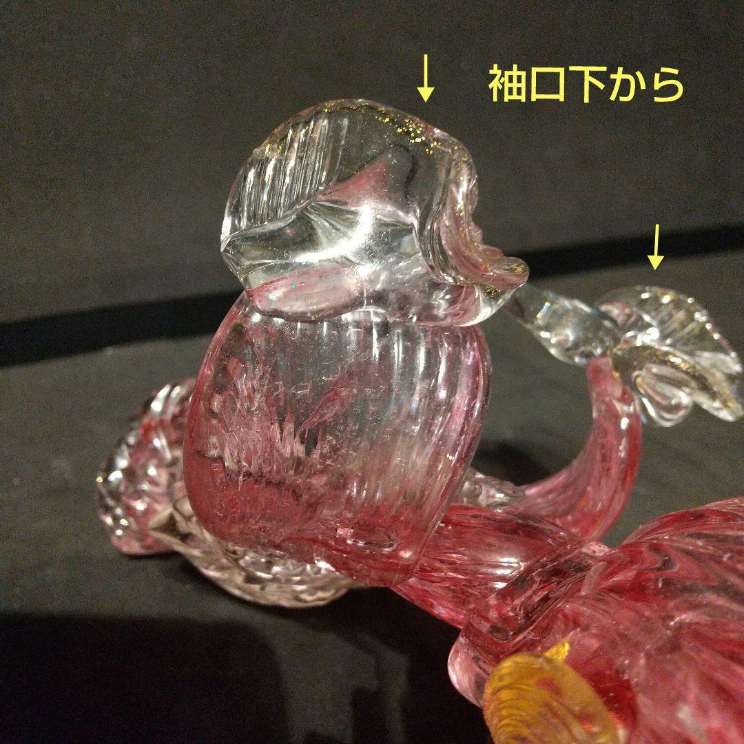 ベネチアンガラス フィギュリン ムラ―ノガラス ピンク 工芸品 貴重