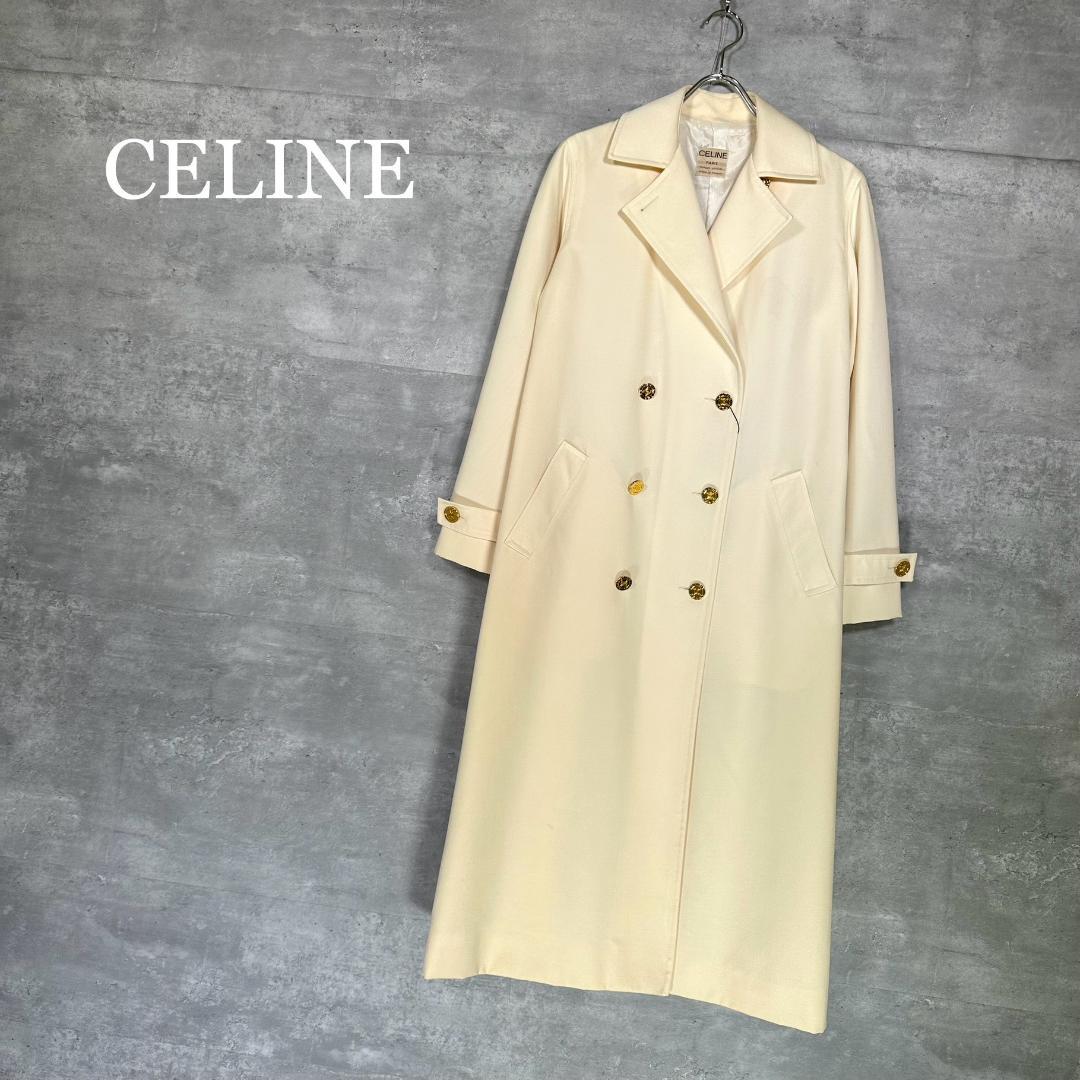CELINE』セリーヌ 80S ヴィンテージ 金ボタン トレンチコート - メルカリ