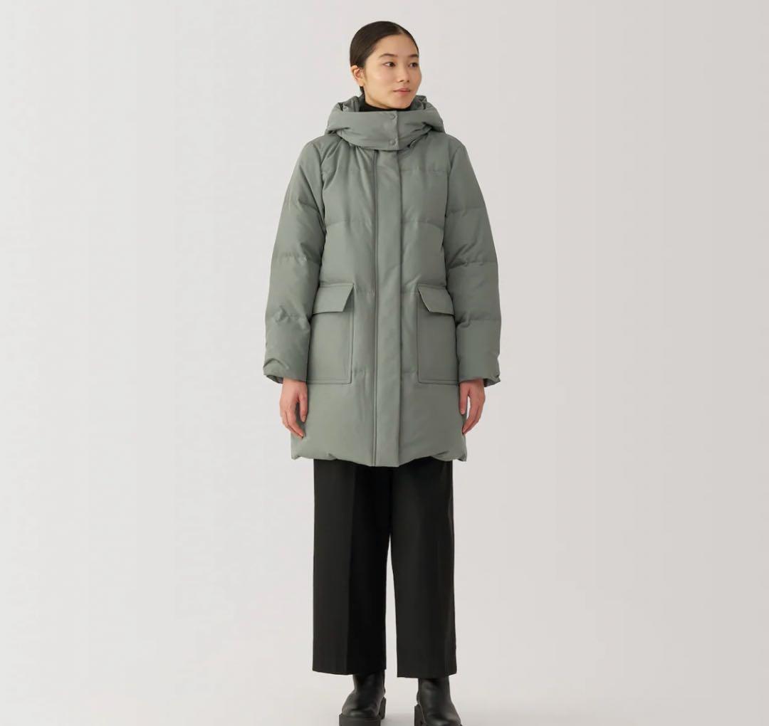 新品、タグ付き】無印良品 換水ダウンコート M スモーキーグリーン