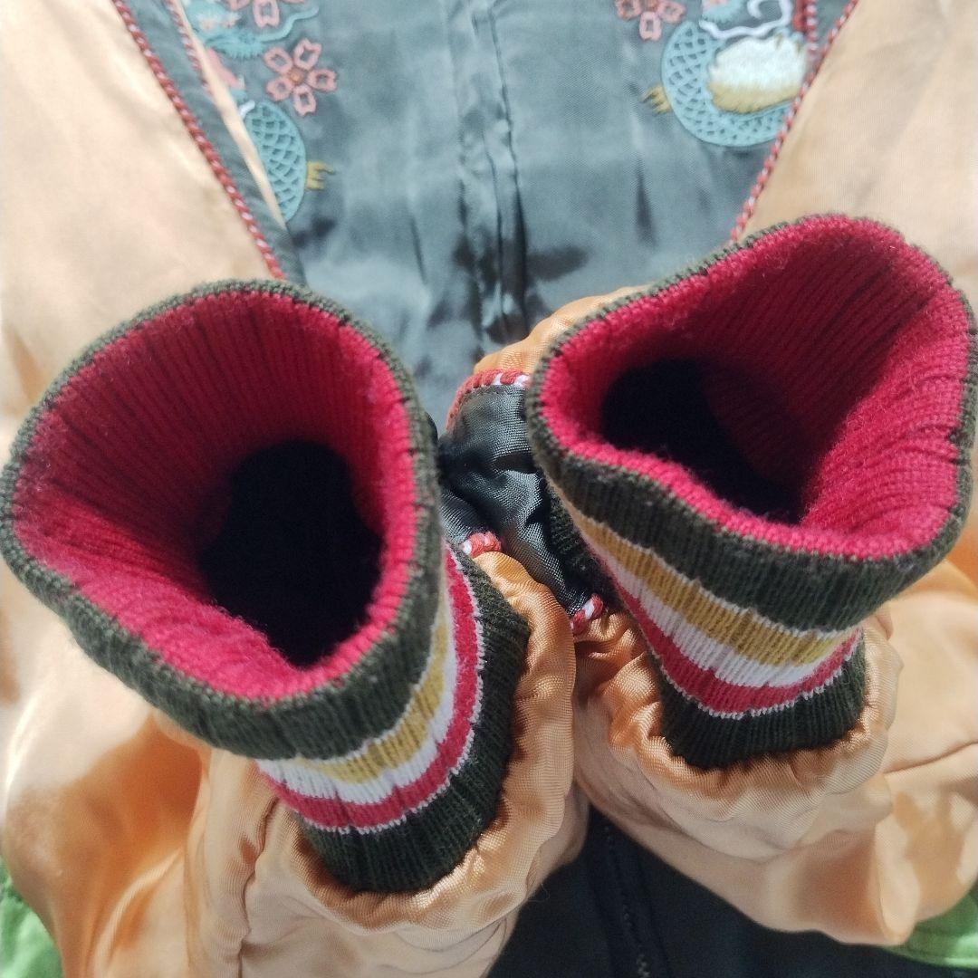 美品】フェローズ スカジャン リバーシブル 別珍 ベロア サテン 刺繍 M