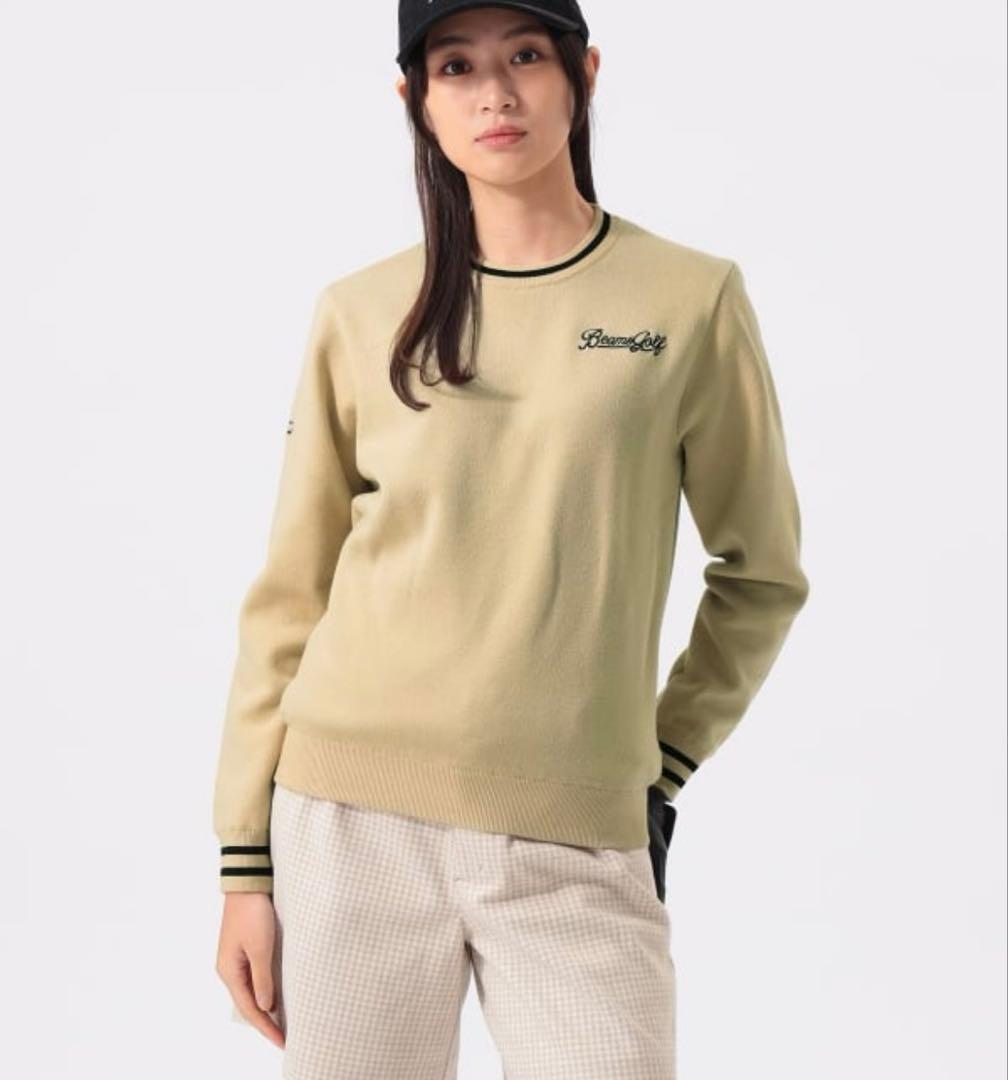 ら*ん様 BEAMS GOLF エアシャット 縦ロゴ ニット（防風） BEAMS GOLF（ビームス ゴルフ）ORANGE LABEL / エアシャット 縦ロゴ