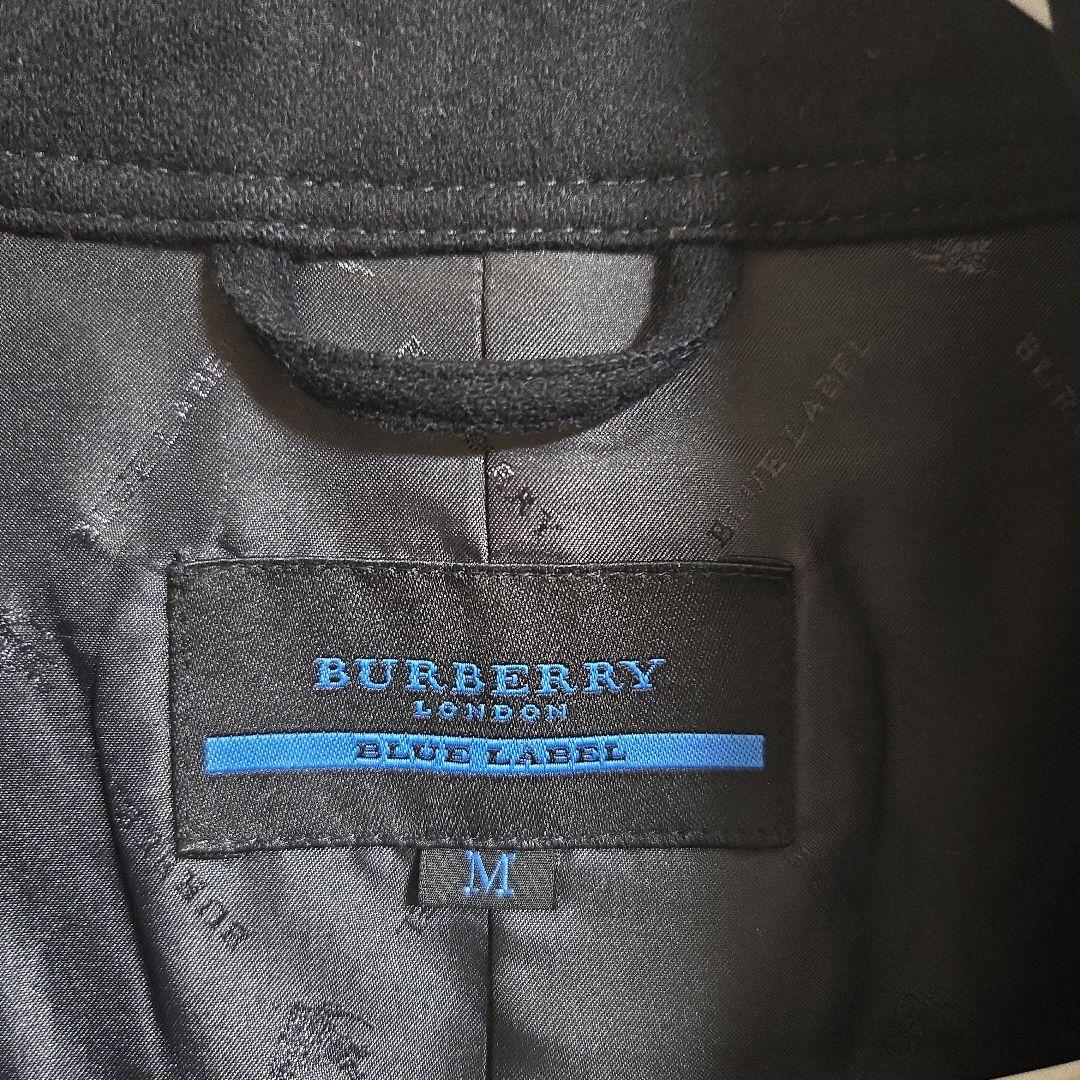 バーバリーブルーレーベル ウールコート ジャケット モノグラム 黒 M