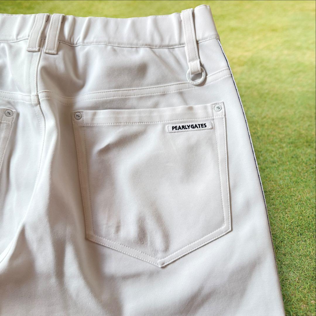 美品 パーリーゲイツ パンツ 白 ホワイト 4 M〜L相当 色褪せ無し