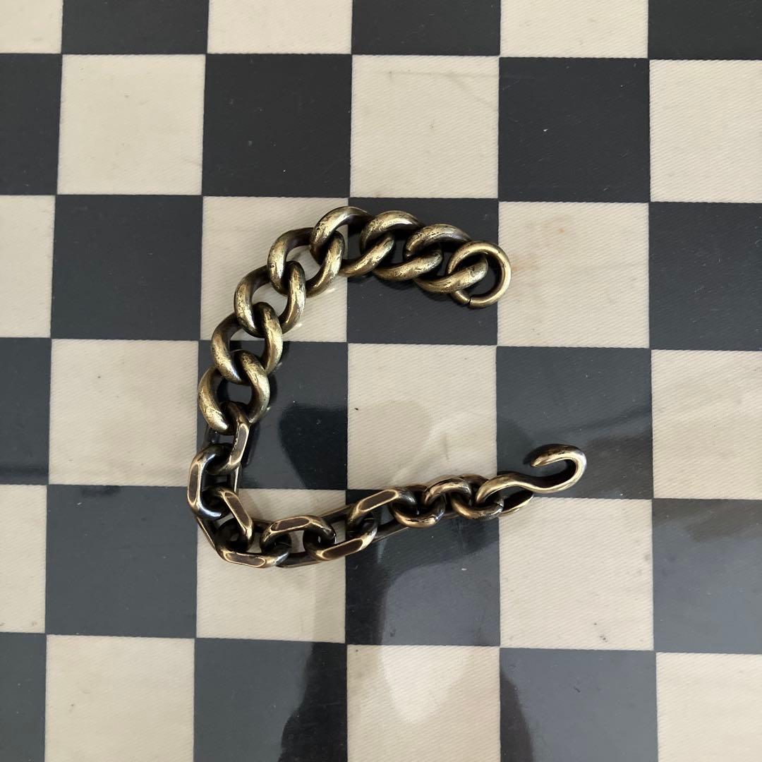 ブラス製 いぶし加工 3種チェーンブレスレット オリジナル品 オンリーワン