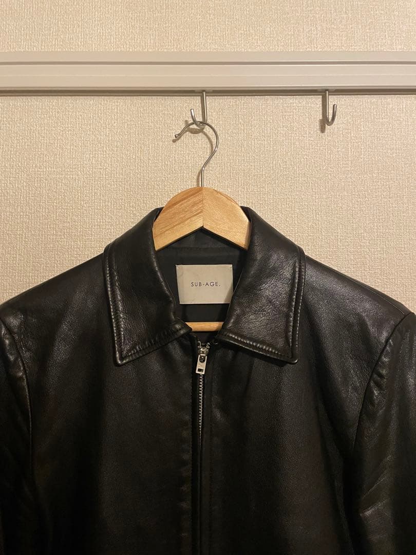 SUB-AGE. ブラックレザージャケット Ourlegacy似 - メルカリ