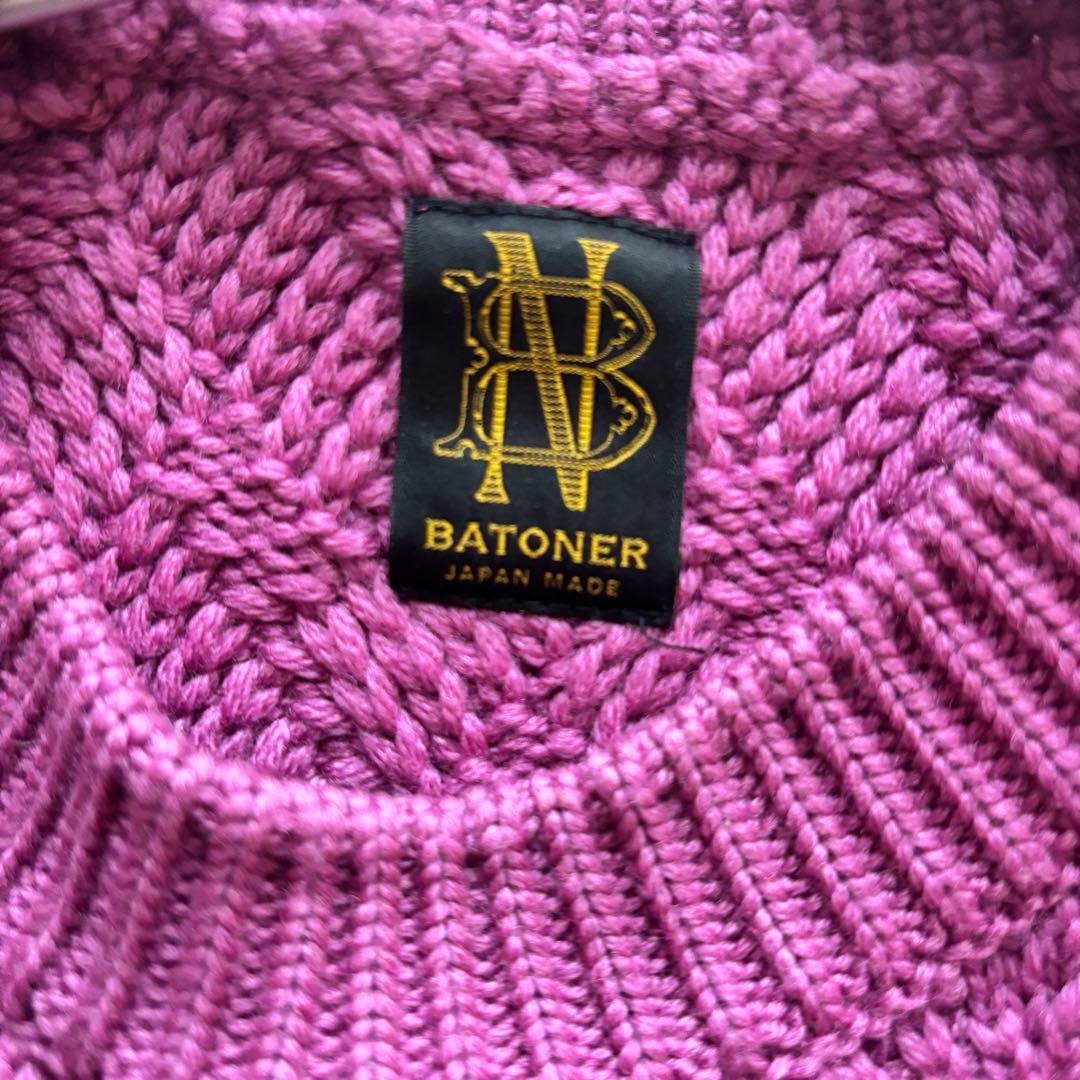 BATONER アローズ別注ケーブルニットセーター 美品 バトナー - メルカリ