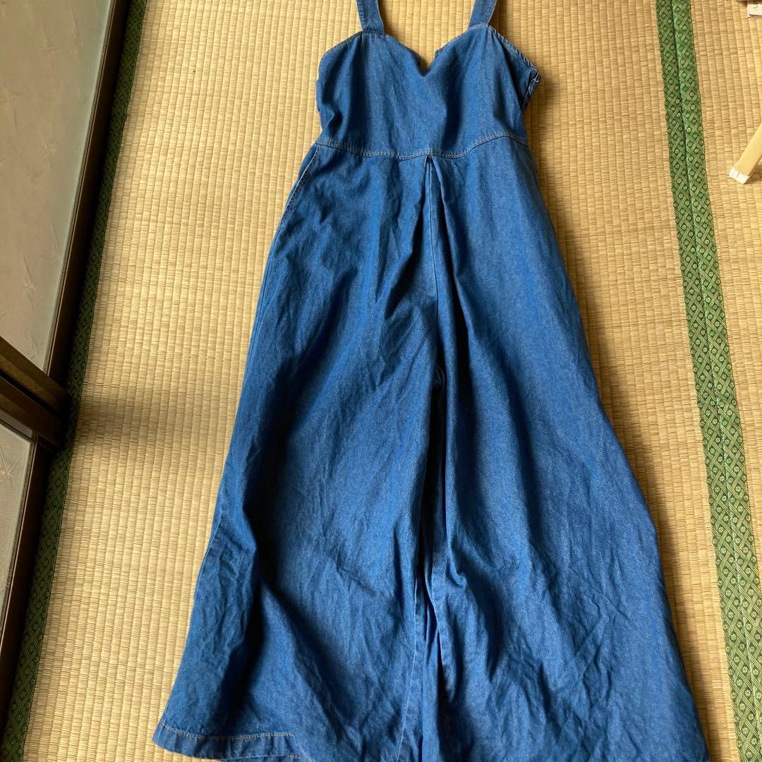 デニムブルー ワイドレッグ サロペット - メルカリ