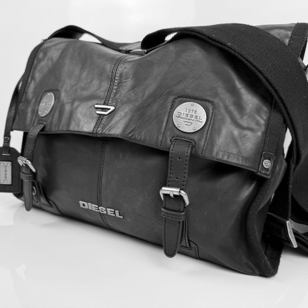 バッグ DIESEL l Logo Leather Messenger Bag Diesel // Leather Messenger Bag – VSP Consignment