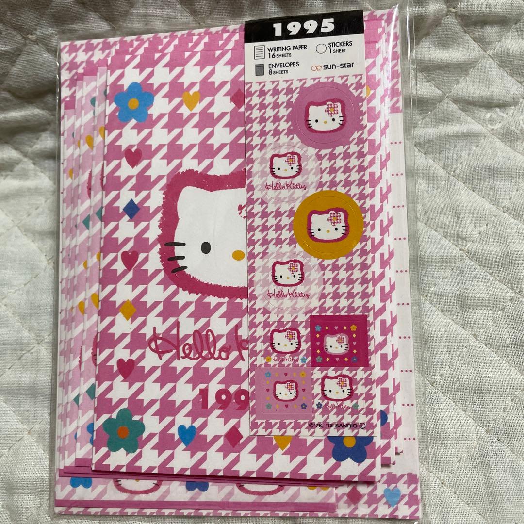 平成レトロ キティ 1995年デザイン ミニレターセット 2013年 花 - メルカリ