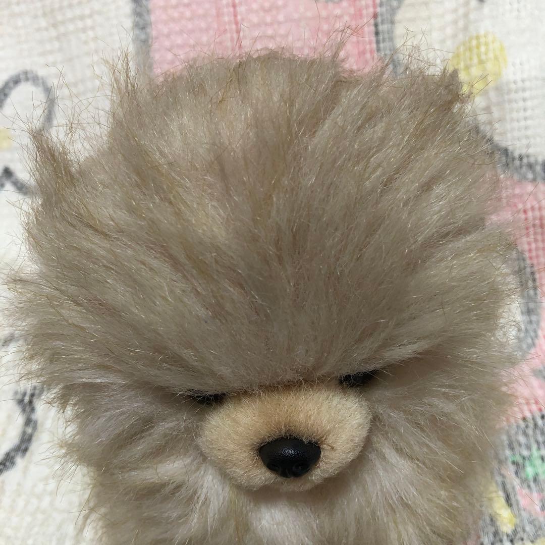 レトロ　ぬいぐるみの三英　ポメラニアン　犬　ぬいぐるみ　中古品