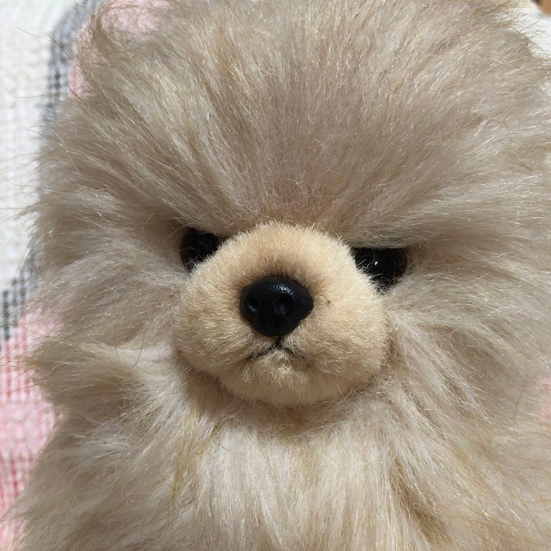レトロ　ぬいぐるみの三英　ポメラニアン　犬　ぬいぐるみ　中古品