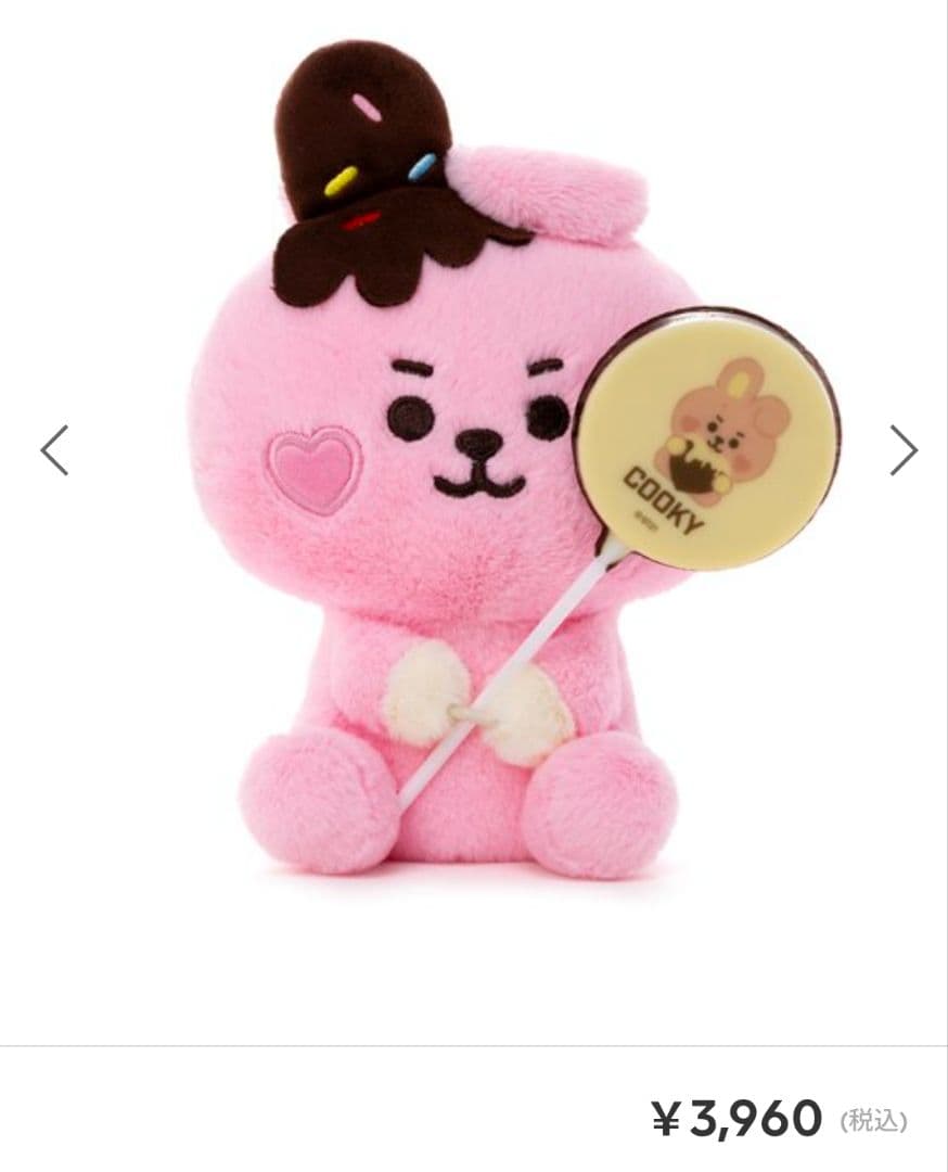 ☆cooky☆BT21 バレンタイン ぬいぐるみ ラテ ニット キャリー グク