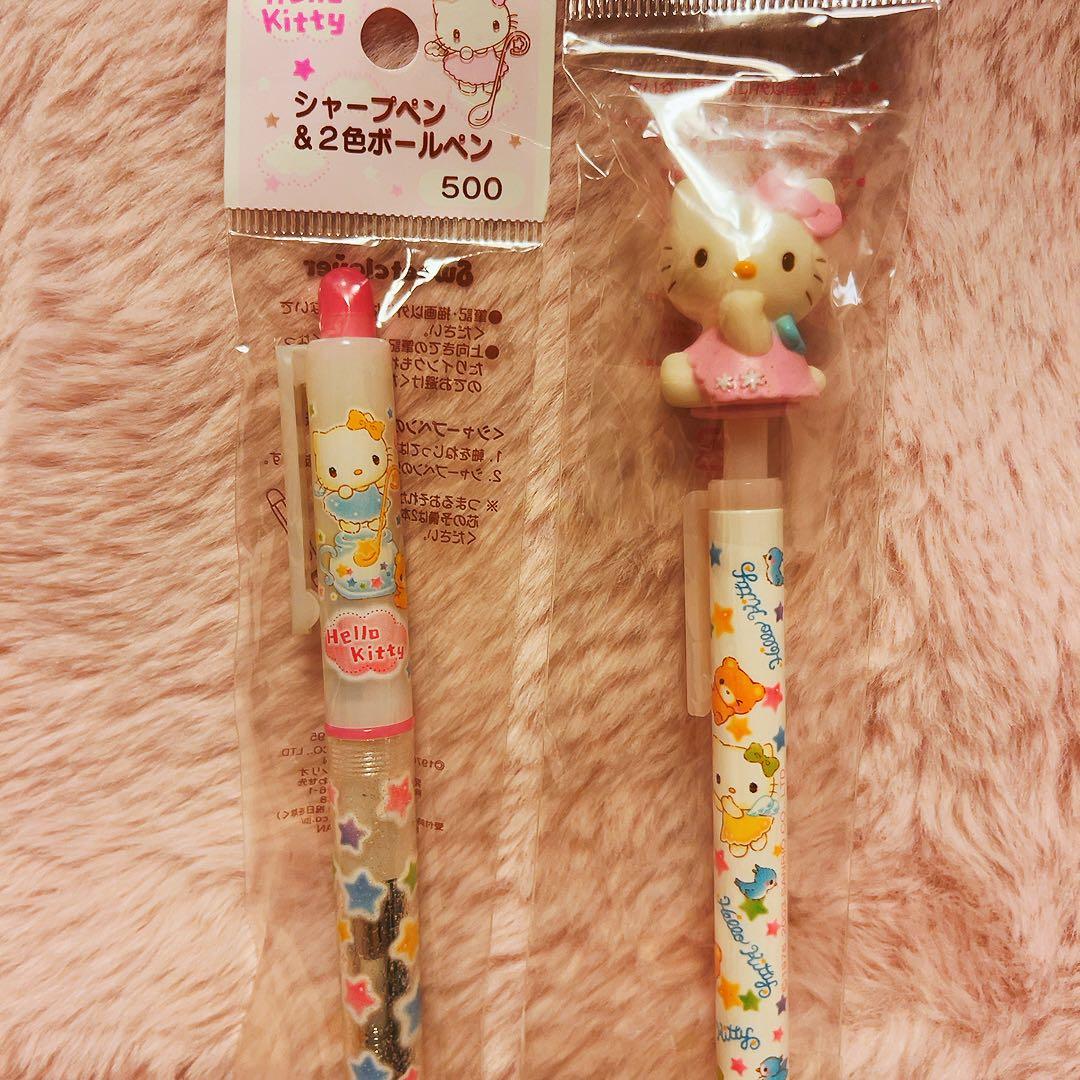 希少レア　ハローキティ　スウィートクローバー　メモ　ペン　缶　2003 サンリオ