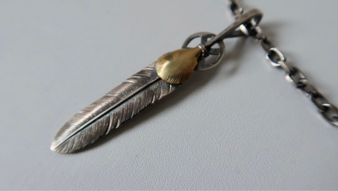 インディアンジュエリー フェザー4枚&イーグルフックネックレス - メルカリ
