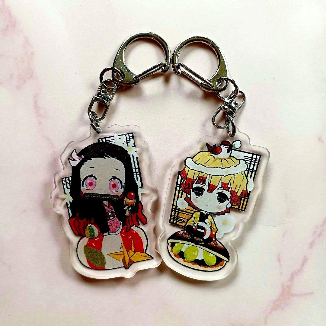 鬼滅の刃【我妻善逸】【竈門禰豆子】アクリルキーホルダー♪アクキー