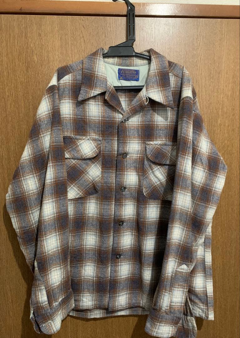 60-70s pendleton ボードシャツ シャドーチェック M - メルカリ