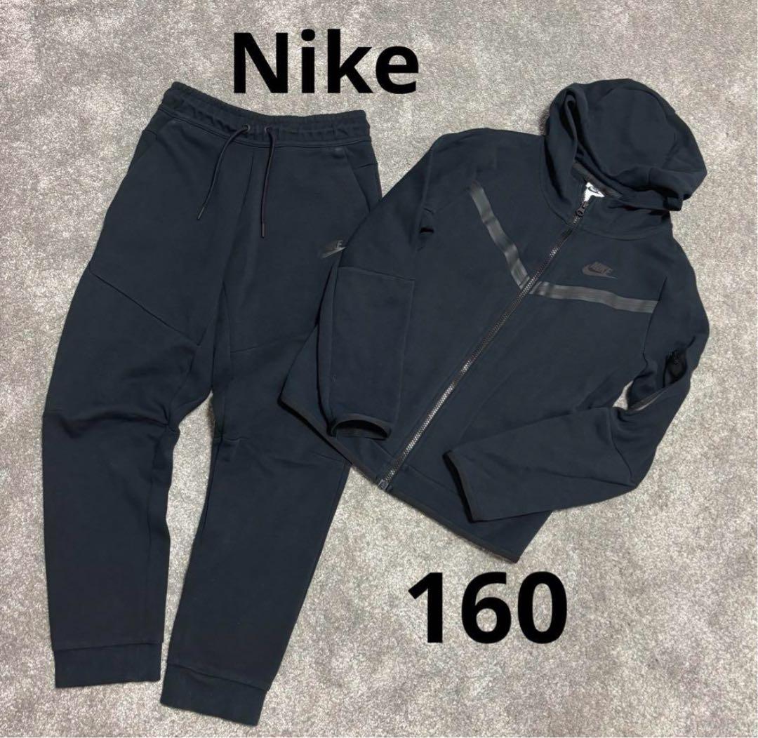 ナイキ テックフリース ブラック 160 キッズ L セットアップ - メルカリ