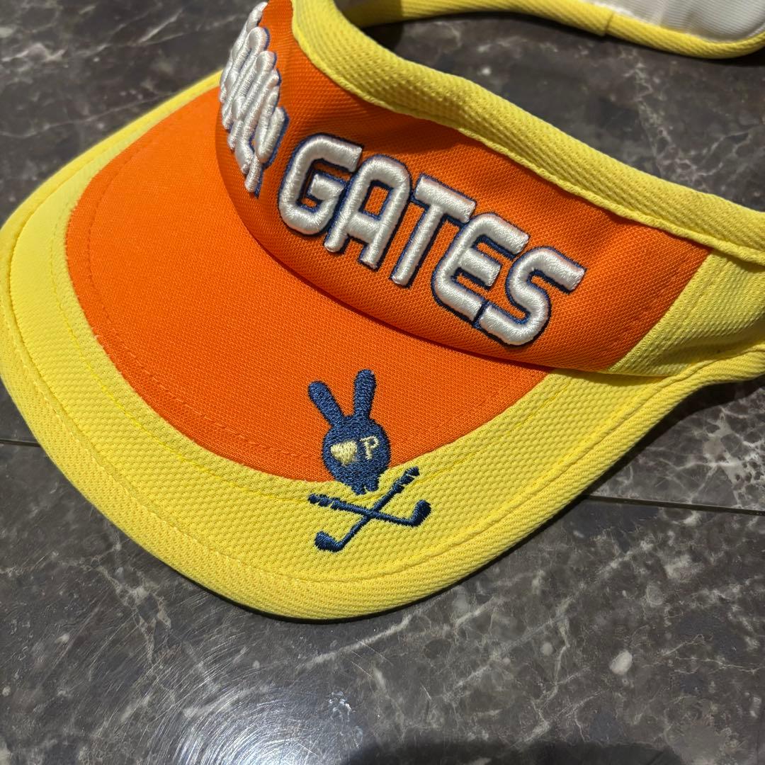 PEARLY GATES ゴルフ サンバイザー オレンジ×イエロー ユニセックス