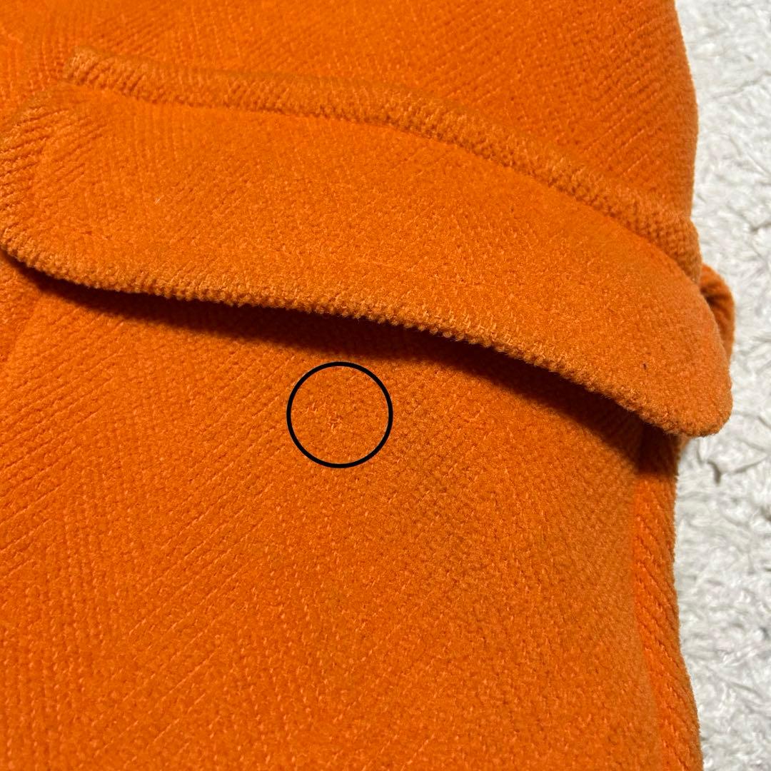 オールドイングランド ダッフルコート ヘリンボーン オレンジ L相当