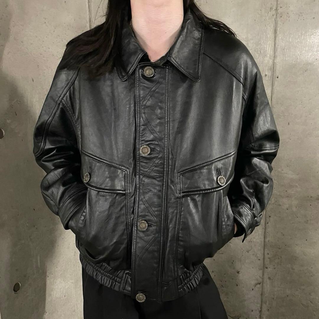 イタリアンレザー シープスキン ギミック ボンバージャケット フライト ブルゾン 15_000000003486.jpg?1768535459