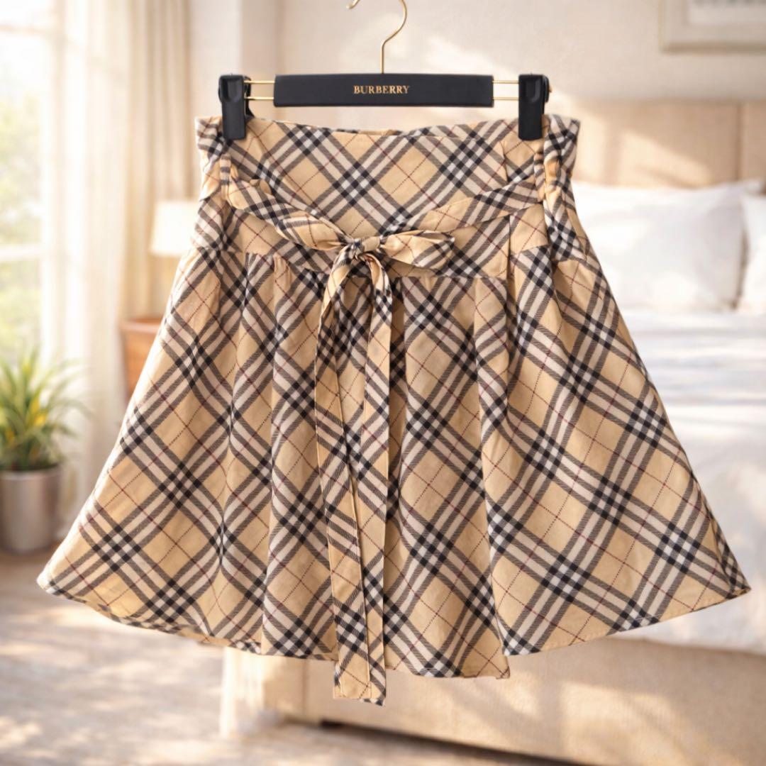 新品同様 バーバリーブルーレーベル ノバチェックスカート38 - メルカリ