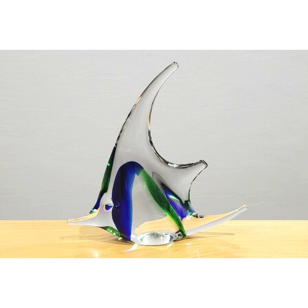 マルティグラス 置物 熱帯魚 インテリア ガラス オブジェ エンゼル