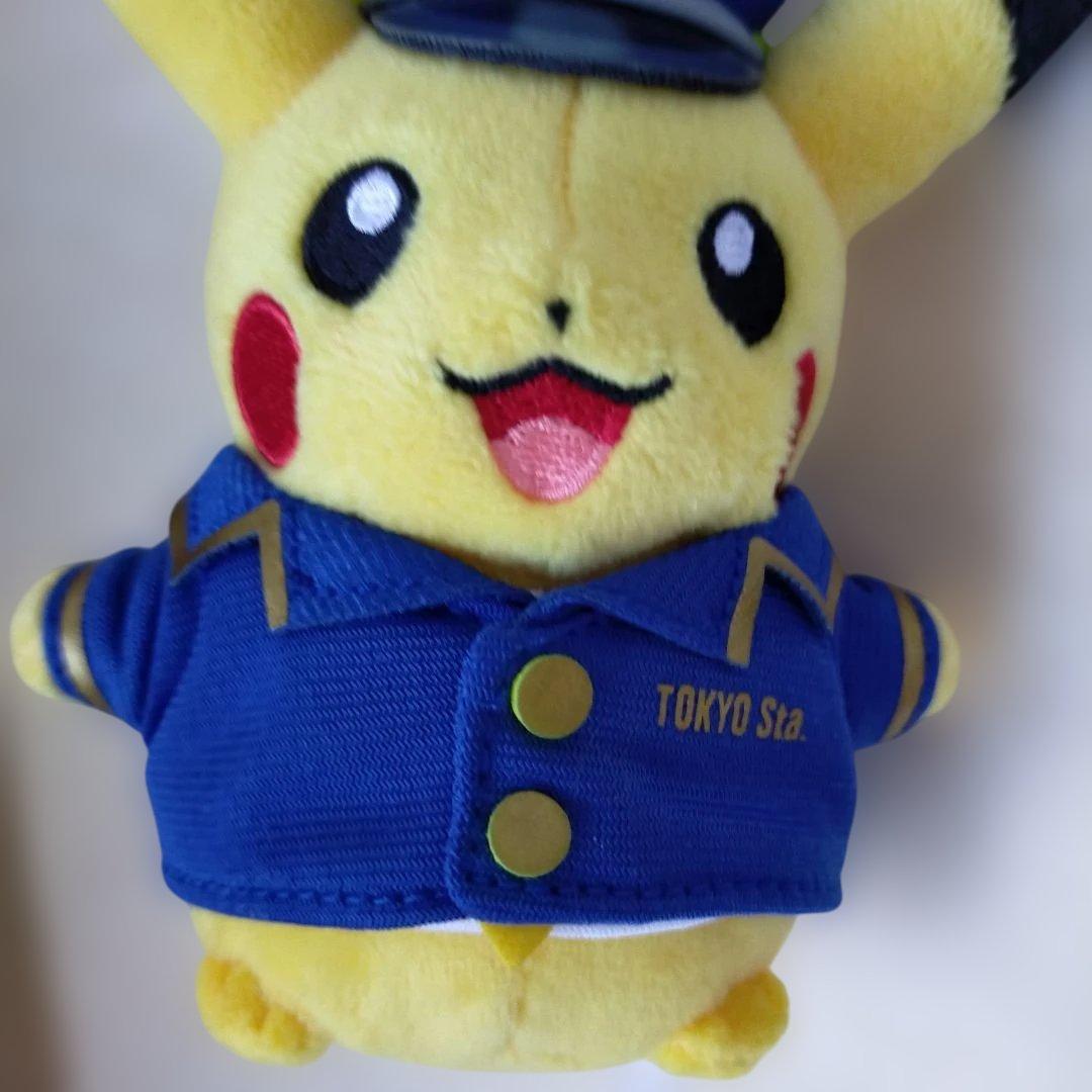 未使用紙タグ付きポケモンセンター 駅長 ピカチュウ 東京駅 限定