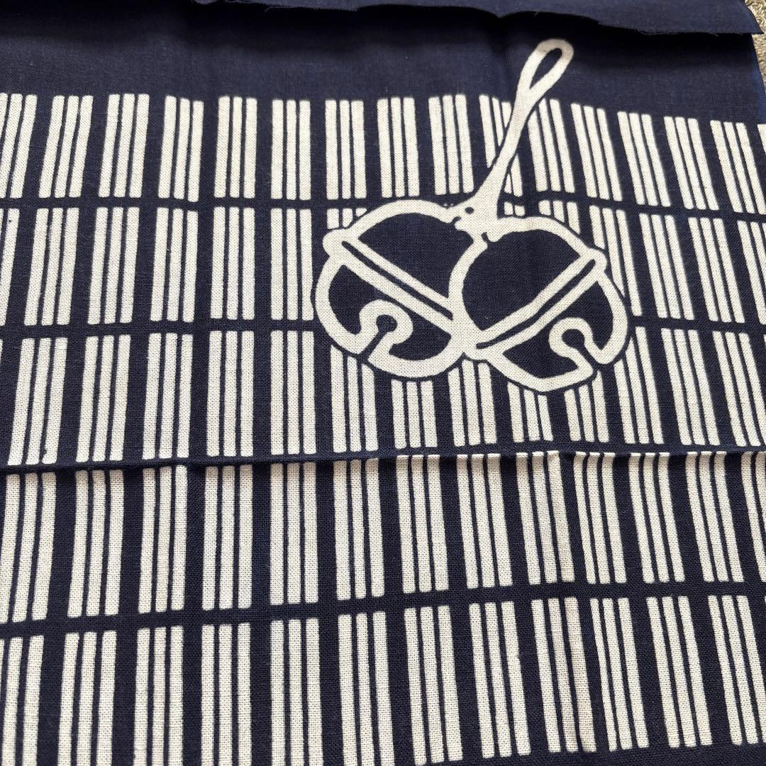 落語家 五代目鈴々舎馬風 馬デザイン ネイビー手ぬぐい 1997年以前