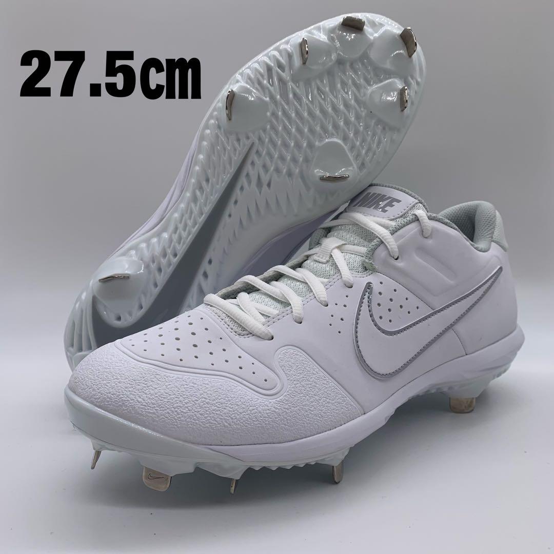 NIKE 野球 スパイク 金具 ホワイト 白 27.5㎝ ローカット - メルカリ