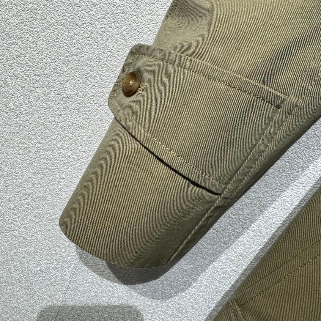 希少カラー アクアスキュータム ステンカラーコート 玉虫色 クラブ