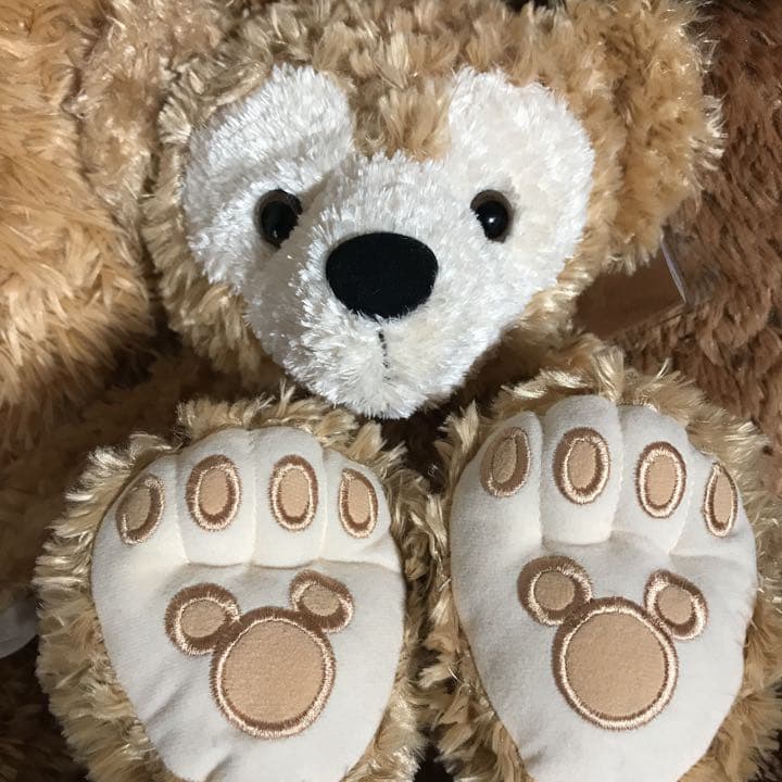WDW ランドタグ クリーム ダッフィー ビーズ ぬいぐるみ