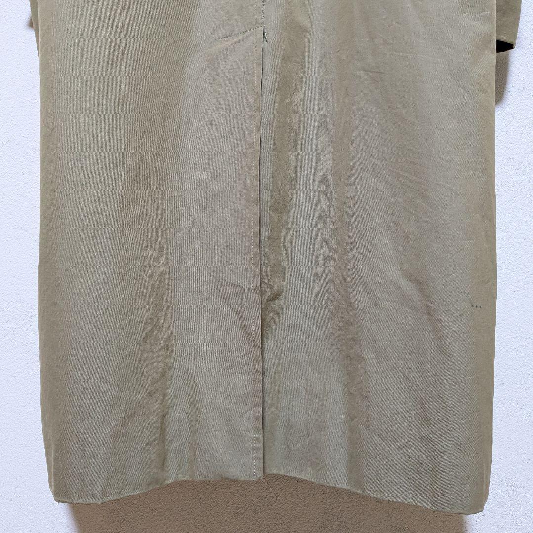 英国製 80〜90s バーバリー ステンカラーコート メンズ コットン 玉虫