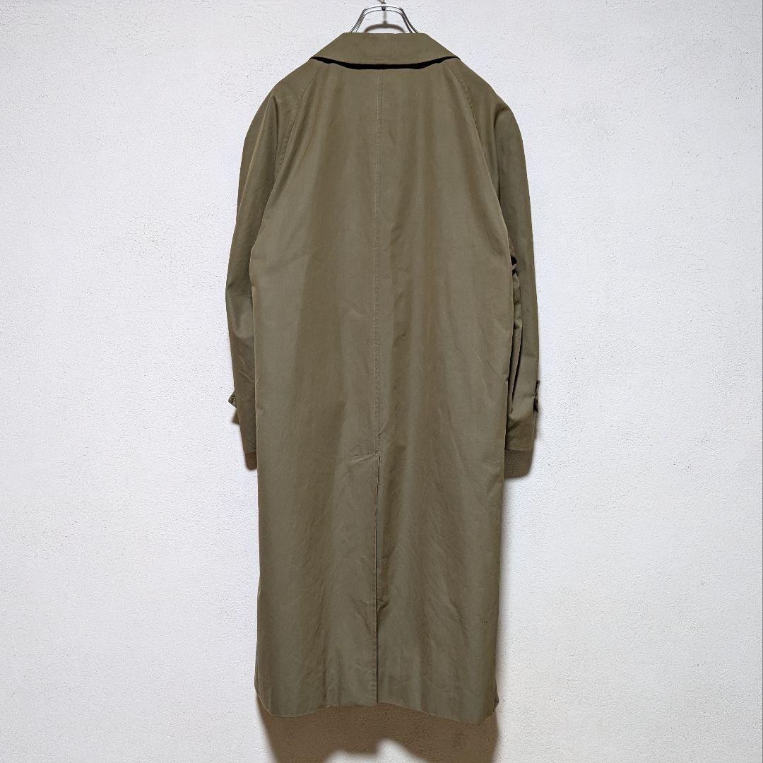 英国製 80〜90s バーバリー ステンカラーコート メンズ コットン 玉虫