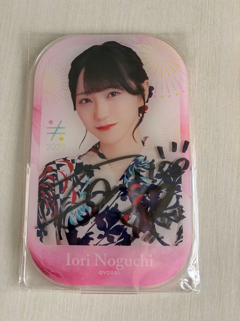 野口衣織 イコノイジョイ2023 アクスタ 直筆サイン入り