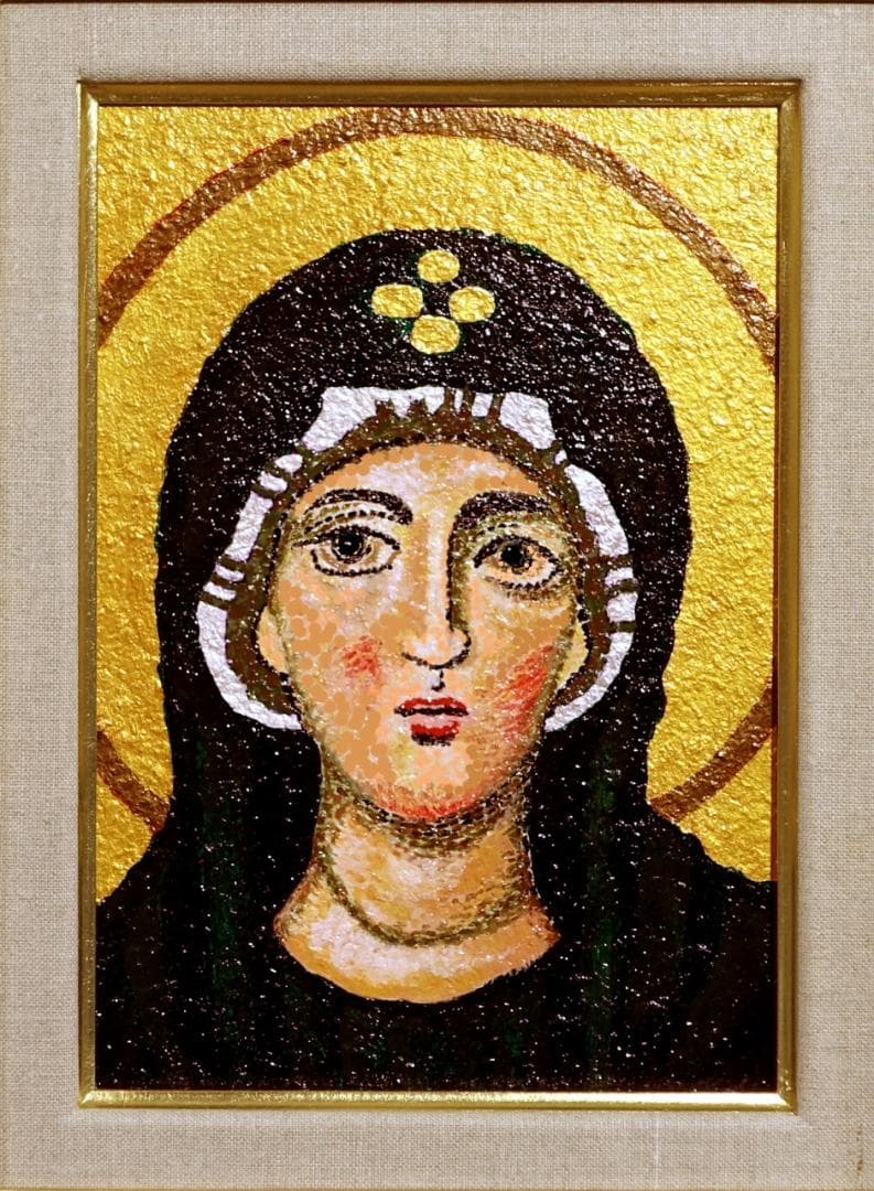 聖母マリア祈り給え」SM/ウクライナ支援/有名国際展作家/小原雅夫