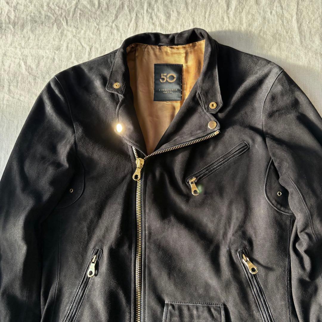 CINQUANTAチンクアンタ スエード ダブルライダース BeamsF 48 - メルカリ