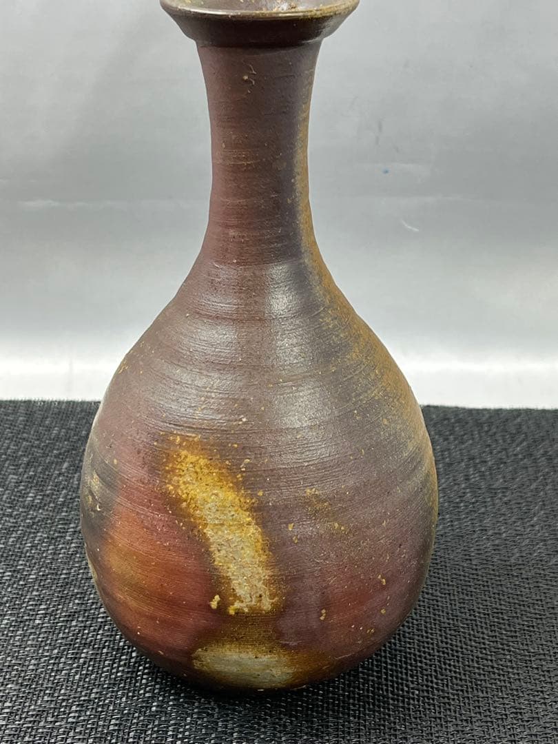 備前焼 榊原 清人作 花入 花瓶 一輪挿し 共箱 1181