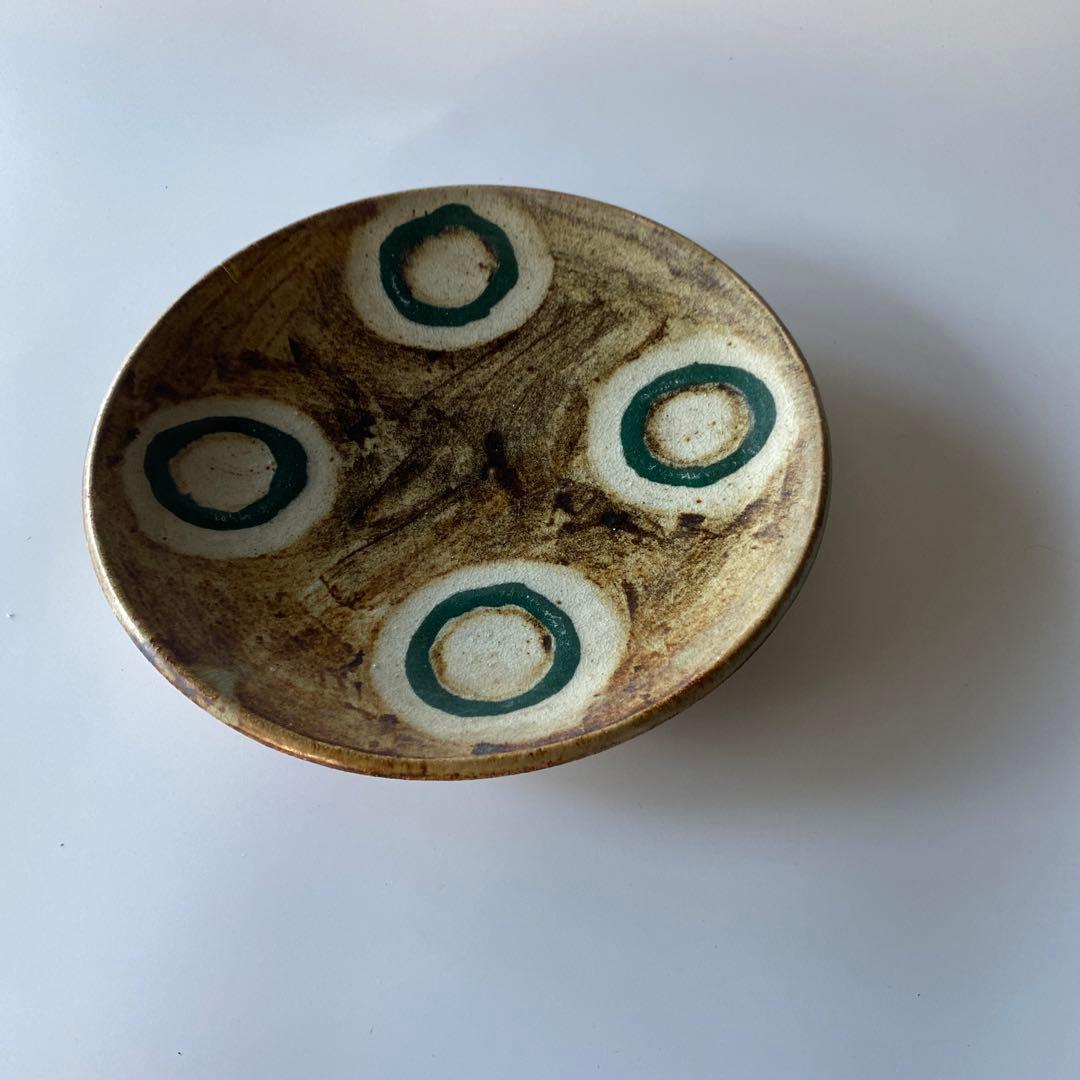 希少 武内晴二郎 鉄砂丸紋抜絵大皿 民藝 - メルカリ