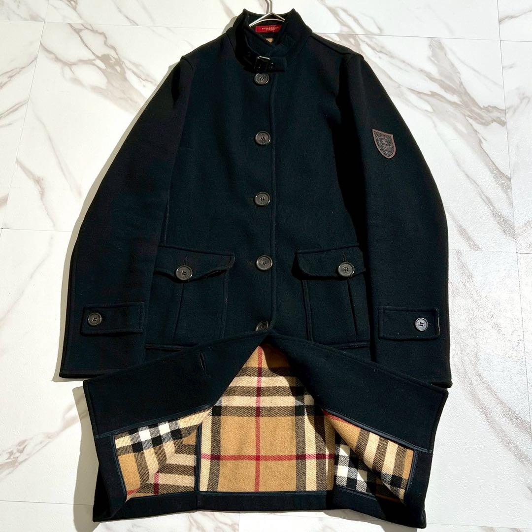 美品/M】バーバリーロンドン ステンカラーコート ロング丈 メガ