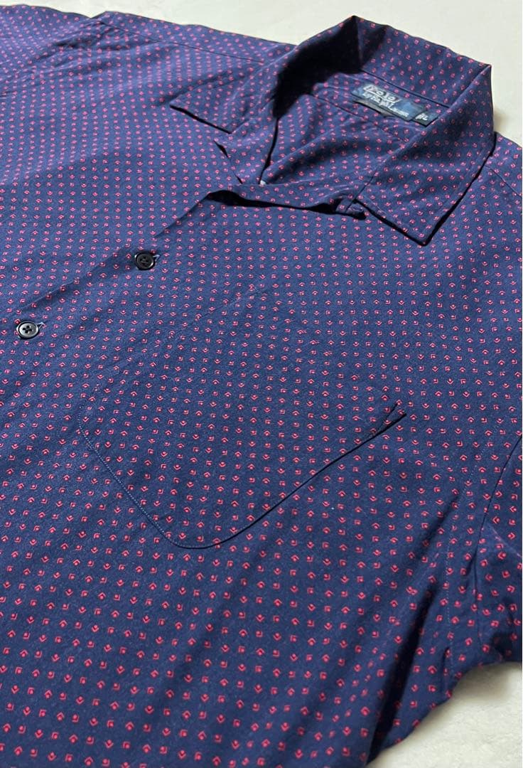 ラルフローレン CLAYTON オープンカラー 総柄 シャツ L 開襟