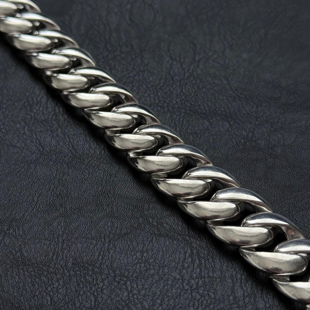 シルバー925刻印あり 極太 喜平チェーン ブレスレット ヴィンテージ