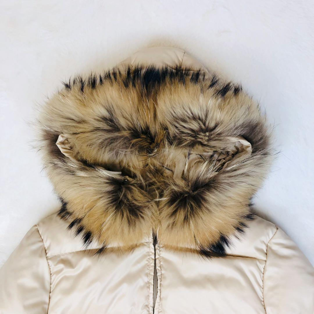 美品】デュベティカ ダウンジャケット ファー アダラ ベージュ 40 L