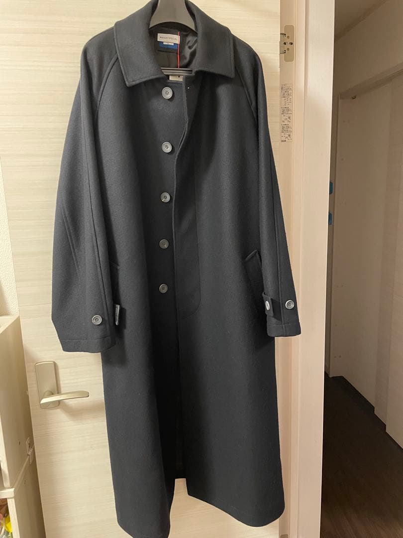 MAISONSPECIAL ユニセックス ブラック バルマカンコート MAISONSPECIAL ユニセックス ブラック バルマカンコート