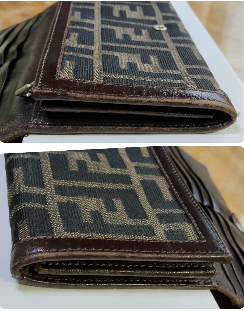 イタリアの高級ブランド FENDI フェンディのズッカ柄 FFロゴ 長財布