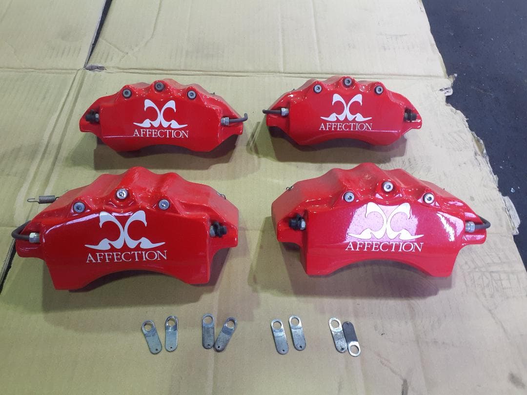 プリウス30　AFFECTION レッドブレーキキャリパーカバー 4個セット キャリパーカバー/30プリウス/トヨタステッカー/レッド/4点