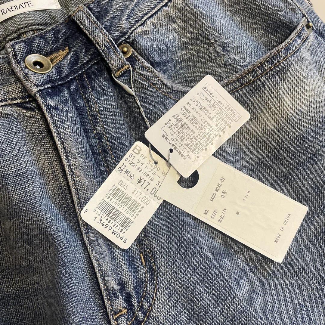 新品！スコットクラブ RADIATE 切替デザイン ダメージデニム ワイド